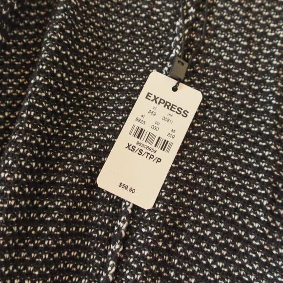 NEW Express Black White Open Front Chunky Batwing Cardigan Sweater Size XSmall - Picture 2 of 7